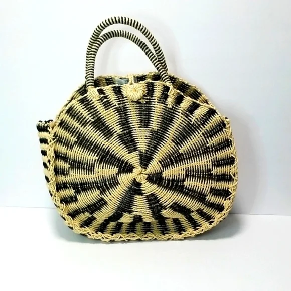 NY & COMPANY Circle, Black & Cream Shoulder Bag New With Tags Vacation Vibes - Picture 3 of 9